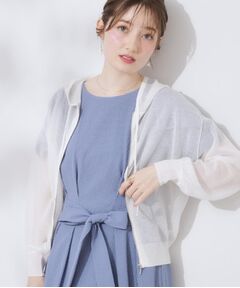 Couture Brooch / クチュールブローチ パーカー | 【上品な透け感・大人カジュアル】シアージップアップフーディー