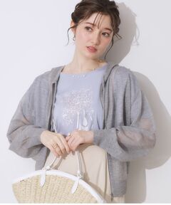 Couture Brooch / クチュールブローチ パーカー | 【上品な透け感・大人カジュアル】シアージップアップフーディー