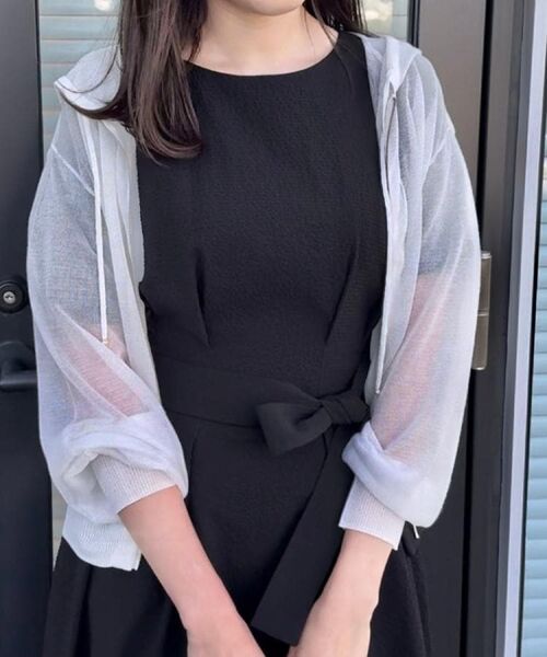 Couture Brooch / クチュールブローチ パーカー | 【上品な透け感・大人カジュアル】シアージップアップフーディー | 詳細13