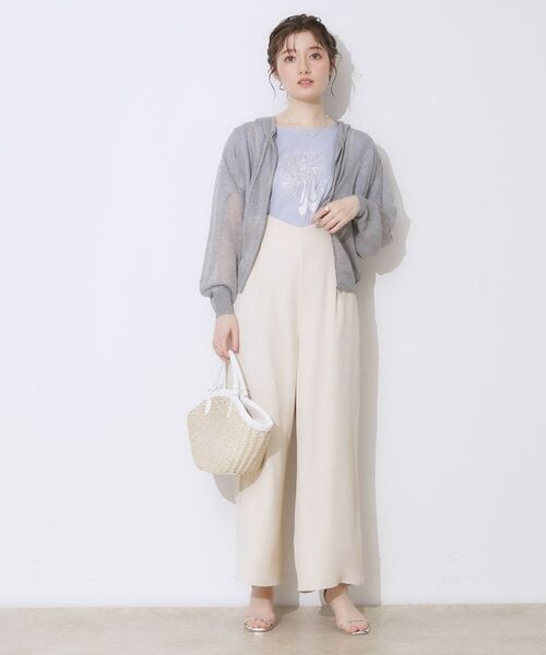 Couture Brooch / クチュールブローチ パーカー | 【上品な透け感・大人カジュアル】シアージップアップフーディー | 詳細14