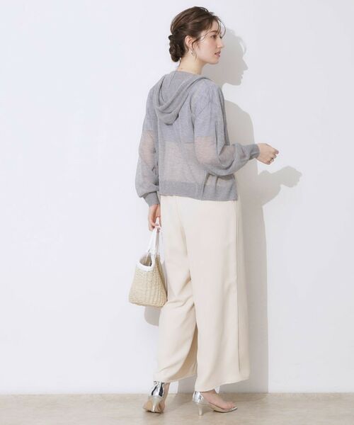 Couture Brooch / クチュールブローチ パーカー | 【上品な透け感・大人カジュアル】シアージップアップフーディー | 詳細16