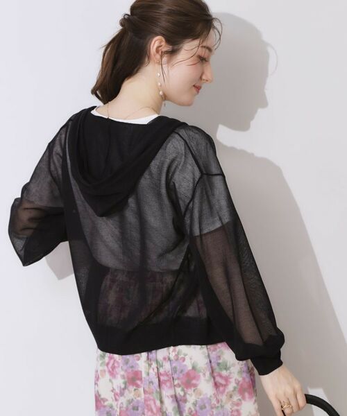 Couture Brooch / クチュールブローチ パーカー | 【上品な透け感・大人カジュアル】シアージップアップフーディー | 詳細29