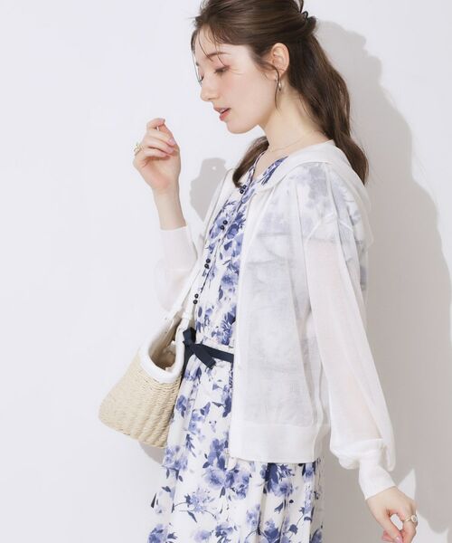 Couture Brooch / クチュールブローチ パーカー | 【上品な透け感・大人カジュアル】シアージップアップフーディー | 詳細5