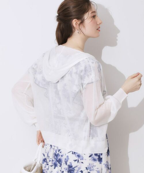 Couture Brooch / クチュールブローチ パーカー | 【上品な透け感・大人カジュアル】シアージップアップフーディー | 詳細6