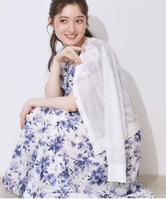 Couture Brooch / クチュールブローチ カーディガン・ボレロ | 【上品な透け感・通勤】ダブルパール調釦シアーカーディガン