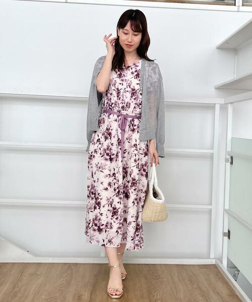 Couture Brooch / クチュールブローチ カーディガン・ボレロ | 【上品な透け感・通勤】ダブルパール調釦シアーカーディガン | 詳細22