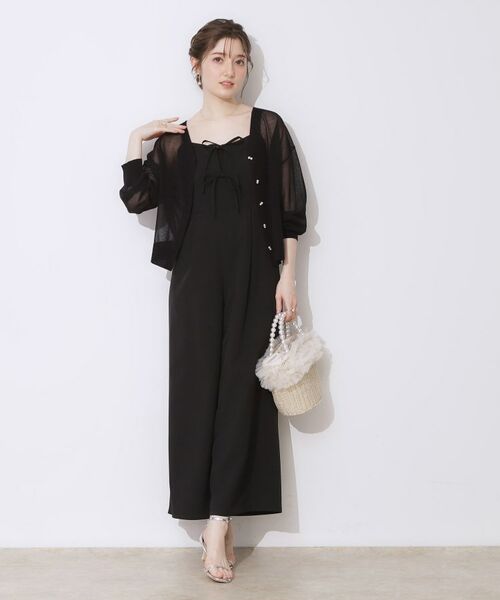 Couture Brooch / クチュールブローチ カーディガン・ボレロ | 【上品な透け感・通勤】ダブルパール調釦シアーカーディガン | 詳細24