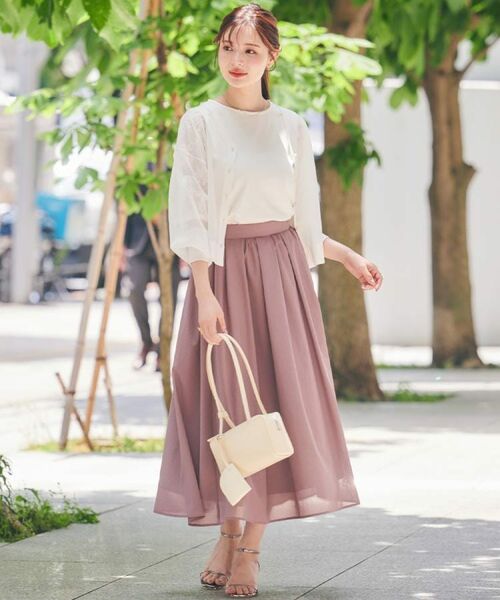 Couture Brooch / クチュールブローチ カーディガン・ボレロ | 【上品な透け感・通勤】ダブルパール調釦シアーカーディガン | 詳細7