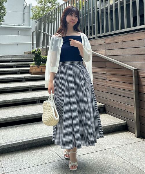 Couture Brooch / クチュールブローチ カーディガン・ボレロ | 【上品な透け感・通勤】ダブルパール調釦シアーカーディガン | 詳細9