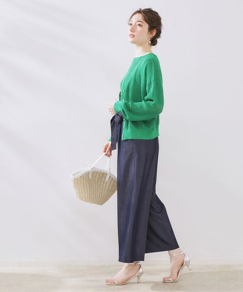 Couture Brooch / クチュールブローチ カーディガン・ボレロ | ラメリブVネックカーディガン | 詳細12