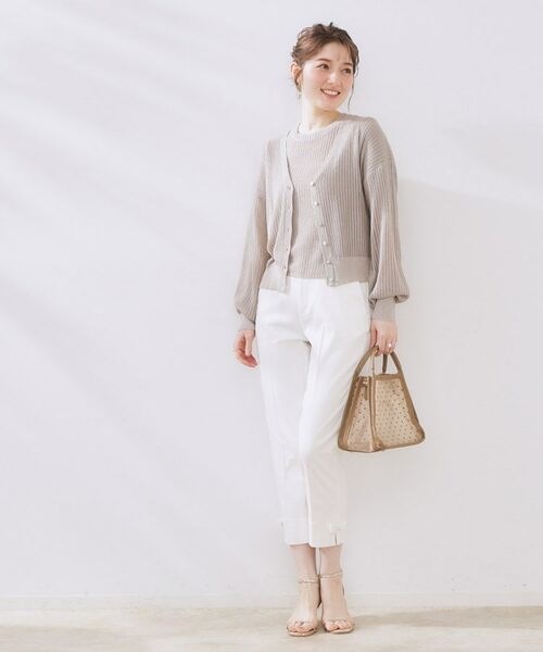 Couture Brooch / クチュールブローチ カーディガン・ボレロ | ラメリブVネックカーディガン | 詳細18