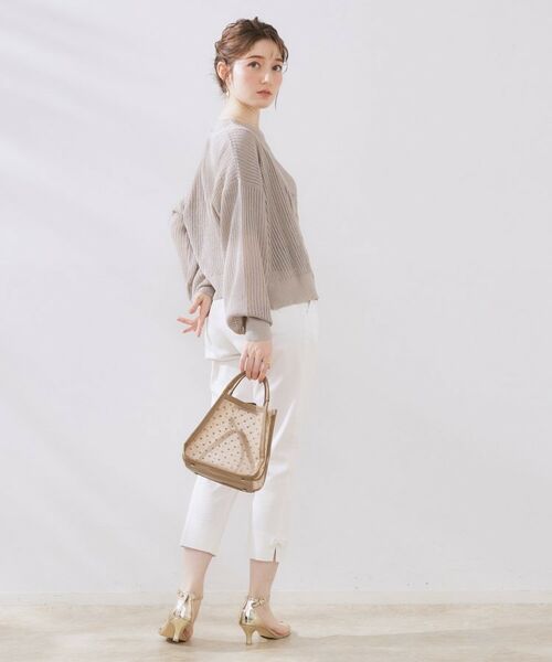 Couture Brooch / クチュールブローチ カーディガン・ボレロ | ラメリブVネックカーディガン | 詳細20