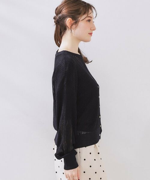 Couture Brooch / クチュールブローチ カーディガン・ボレロ | ラメリブVネックカーディガン | 詳細30