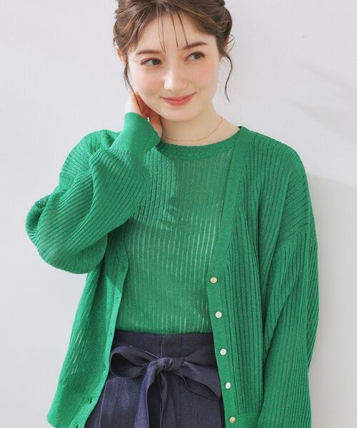 Couture Brooch / クチュールブローチ カーディガン・ボレロ | ラメリブVネックカーディガン | 詳細8