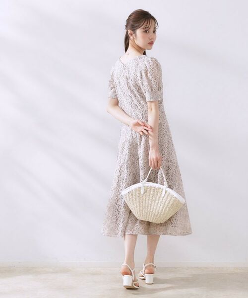 Couture Brooch / クチュールブローチ ロング・マキシ丈ワンピース | 【一枚で着映え・華やか】チェックプリント コードレースワンピース | 詳細16