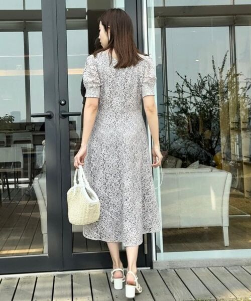 Couture Brooch / クチュールブローチ ロング・マキシ丈ワンピース | 【一枚で着映え・華やか】チェックプリント コードレースワンピース | 詳細22