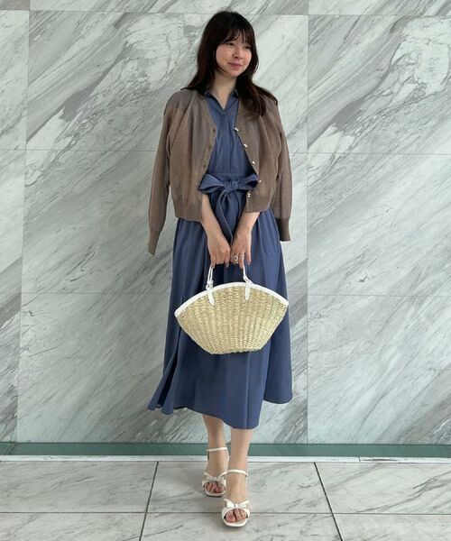 Couture Brooch / クチュールブローチ ロング・マキシ丈ワンピース | 【美シルエット・通勤】シャンブレーシャツワンピース | 詳細16