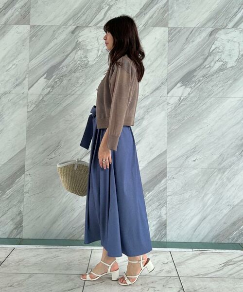 Couture Brooch / クチュールブローチ ロング・マキシ丈ワンピース | 【美シルエット・通勤】シャンブレーシャツワンピース | 詳細17