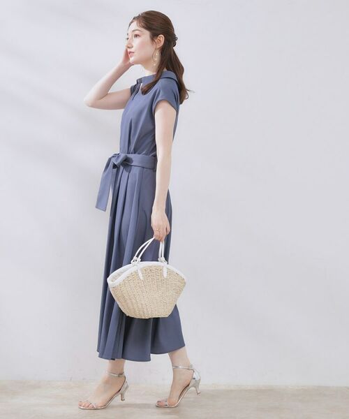 Couture Brooch / クチュールブローチ ロング・マキシ丈ワンピース | 【美シルエット・通勤】シャンブレーシャツワンピース | 詳細2