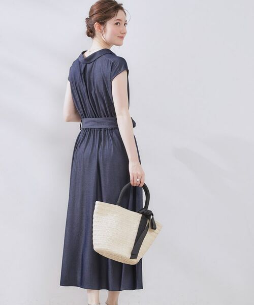 Couture Brooch / クチュールブローチ ロング・マキシ丈ワンピース | 【美シルエット・通勤】シャンブレーシャツワンピース | 詳細26