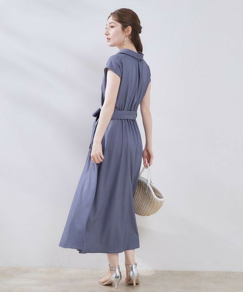 Couture Brooch / クチュールブローチ ロング・マキシ丈ワンピース | 【美シルエット・通勤】シャンブレーシャツワンピース | 詳細3