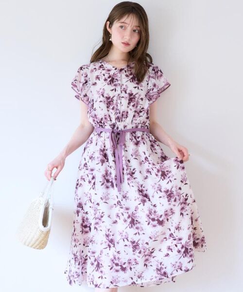 Couture Brooch / クチュールブローチ ミニ丈・ひざ丈ワンピース | 【花柄・華やか・一枚で着映え】サマーフラワーブーケワンピース | 詳細10