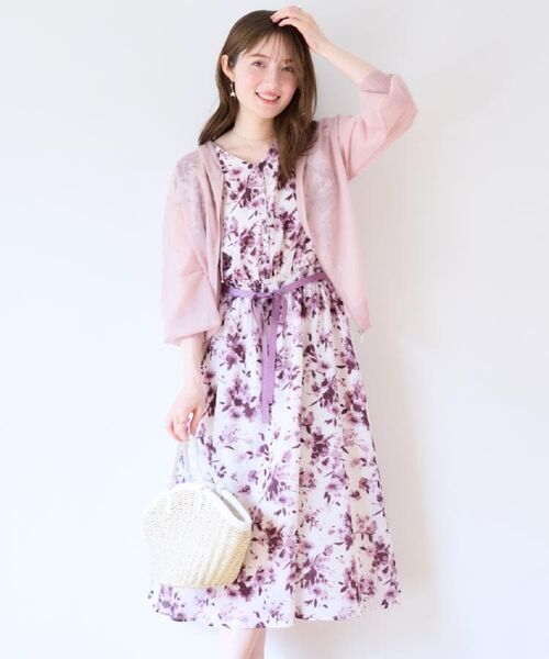 Couture Brooch / クチュールブローチ ミニ丈・ひざ丈ワンピース | 【花柄・華やか・一枚で着映え】サマーフラワーブーケワンピース | 詳細11