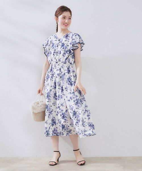 Couture Brooch / クチュールブローチ ミニ丈・ひざ丈ワンピース | 【花柄・華やか・一枚で着映え】サマーフラワーブーケワンピース | 詳細16