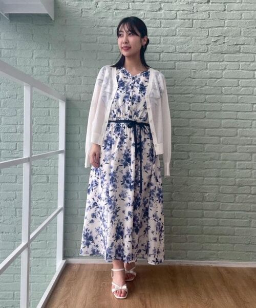 Couture Brooch / クチュールブローチ ミニ丈・ひざ丈ワンピース | 【花柄・華やか・一枚で着映え】サマーフラワーブーケワンピース | 詳細23