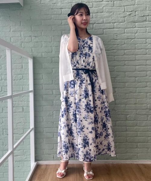 Couture Brooch / クチュールブローチ ミニ丈・ひざ丈ワンピース | 【花柄・華やか・一枚で着映え】サマーフラワーブーケワンピース | 詳細24