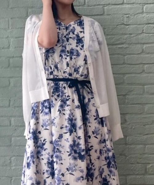 花柄・華やか・一枚で着映え】サマーフラワーブーケワンピース