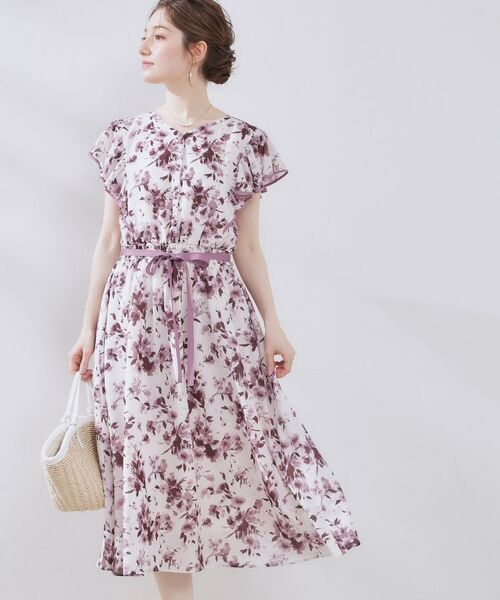 Couture Brooch / クチュールブローチ ミニ丈・ひざ丈ワンピース | 【花柄・華やか・一枚で着映え】サマーフラワーブーケワンピース | 詳細4