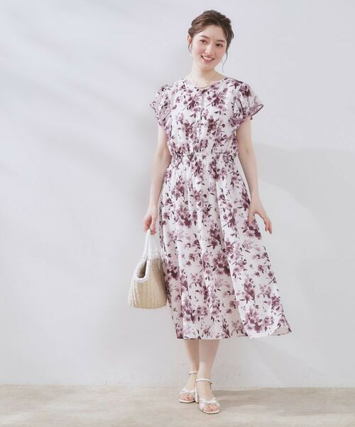 Couture Brooch / クチュールブローチ ミニ丈・ひざ丈ワンピース | 【花柄・華やか・一枚で着映え】サマーフラワーブーケワンピース | 詳細7