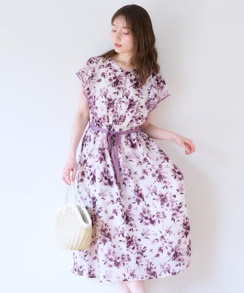 Couture Brooch / クチュールブローチ ミニ丈・ひざ丈ワンピース | 【花柄・華やか・一枚で着映え】サマーフラワーブーケワンピース | 詳細9