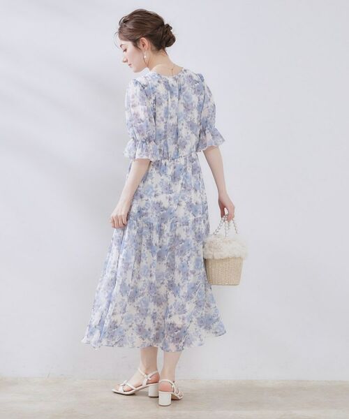 Couture Brooch / クチュールブローチ ロング・マキシ丈ワンピース | 【一枚で着映える・大人可愛い】かすれプリント楊柳ワンピース | 詳細13