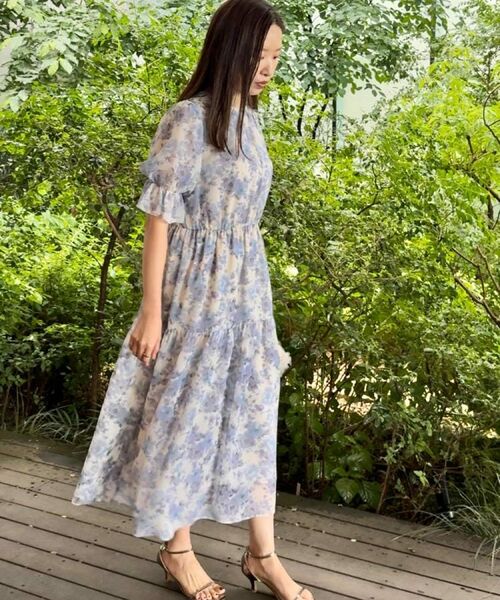 Couture Brooch / クチュールブローチ ロング・マキシ丈ワンピース | 【一枚で着映える・大人可愛い】かすれプリント楊柳ワンピース | 詳細18