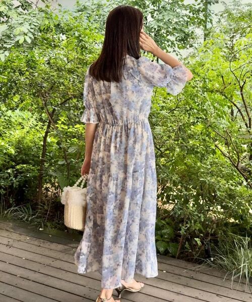 Couture Brooch / クチュールブローチ ロング・マキシ丈ワンピース | 【一枚で着映える・大人可愛い】かすれプリント楊柳ワンピース | 詳細19