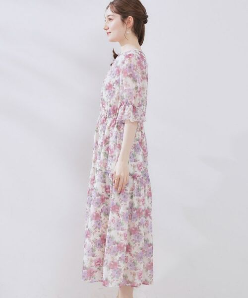 Couture Brooch / クチュールブローチ ロング・マキシ丈ワンピース | 【一枚で着映える・大人可愛い】かすれプリント楊柳ワンピース | 詳細24