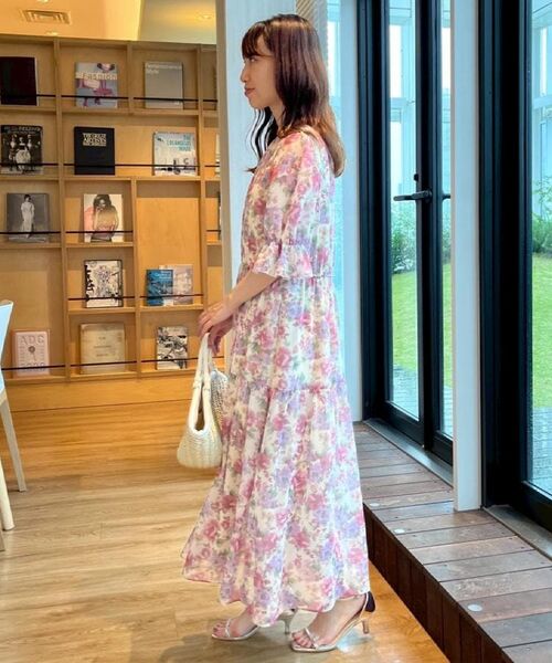 Couture Brooch / クチュールブローチ ロング・マキシ丈ワンピース | 【一枚で着映える・大人可愛い】かすれプリント楊柳ワンピース | 詳細8