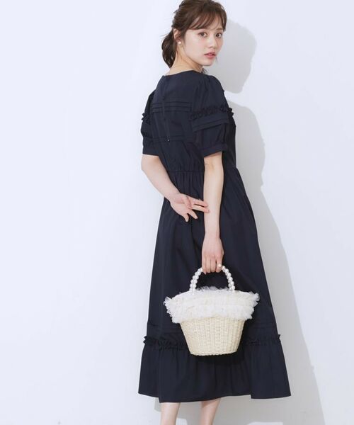 Couture Brooch / クチュールブローチ ロング・マキシ丈ワンピース | エシカルコットン タック＆フリルワンピース | 詳細19