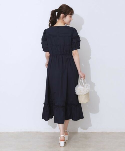 Couture Brooch / クチュールブローチ ロング・マキシ丈ワンピース | エシカルコットン タック＆フリルワンピース | 詳細22