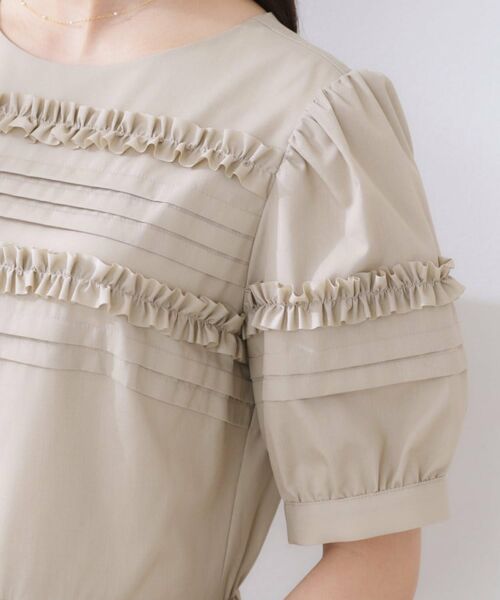 Couture Brooch / クチュールブローチ ロング・マキシ丈ワンピース | エシカルコットン タック＆フリルワンピース | 詳細29