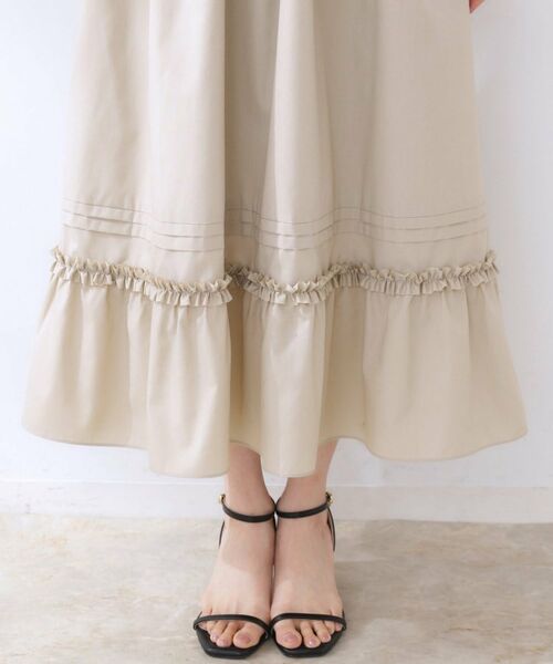 Couture Brooch / クチュールブローチ ロング・マキシ丈ワンピース | エシカルコットン タック＆フリルワンピース | 詳細30