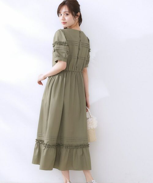 Couture Brooch / クチュールブローチ ロング・マキシ丈ワンピース | エシカルコットン タック＆フリルワンピース | 詳細4