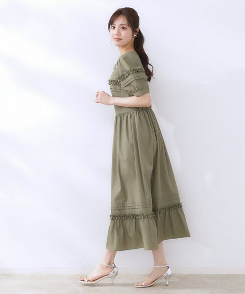 Couture Brooch / クチュールブローチ ロング・マキシ丈ワンピース | エシカルコットン タック＆フリルワンピース | 詳細6