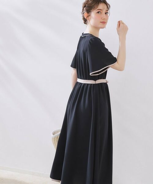 Couture Brooch / クチュールブローチ ロング・マキシ丈ワンピース | 【配色・きれいめ・通勤】タックプリーツ配色ワンピース | 詳細16