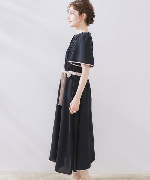 Couture Brooch / クチュールブローチ ロング・マキシ丈ワンピース | 【配色・きれいめ・通勤】タックプリーツ配色ワンピース | 詳細28