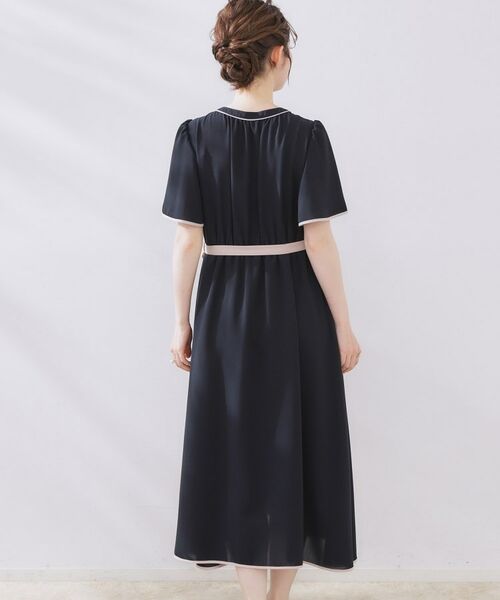 Couture Brooch / クチュールブローチ ロング・マキシ丈ワンピース | 【配色・きれいめ・通勤】タックプリーツ配色ワンピース | 詳細29