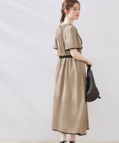 Couture Brooch / クチュールブローチ ロング・マキシ丈ワンピース | 【配色・きれいめ・通勤】タックプリーツ配色ワンピース | 詳細5