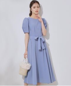 Couture Brooch / クチュールブローチ ロング・マキシ丈ワンピース | 【細見え・キレイめ】サッカータックワンピース